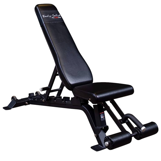 Body-Solid Commercial FID Bench – Adjustable Flat Incline Decline Weight Bench for Gym Use