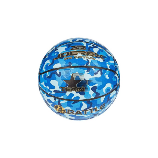 Outdoor basketball with camo design and grippy texture