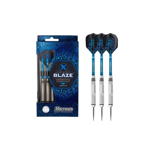 Professional steel darts with red and black flights