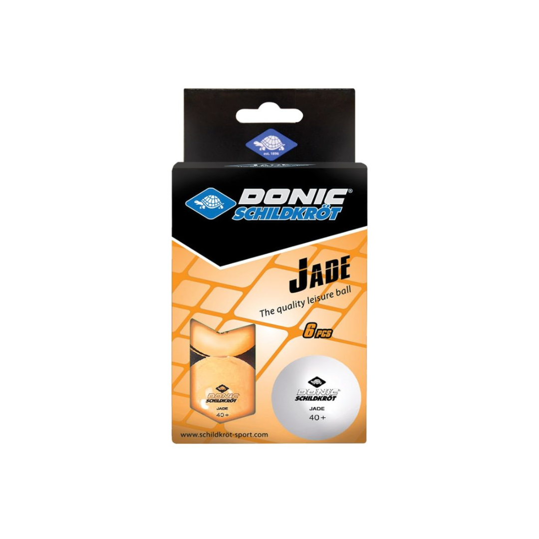 Set of 6 DONIC Coach white ping pong balls – 40mm practice size